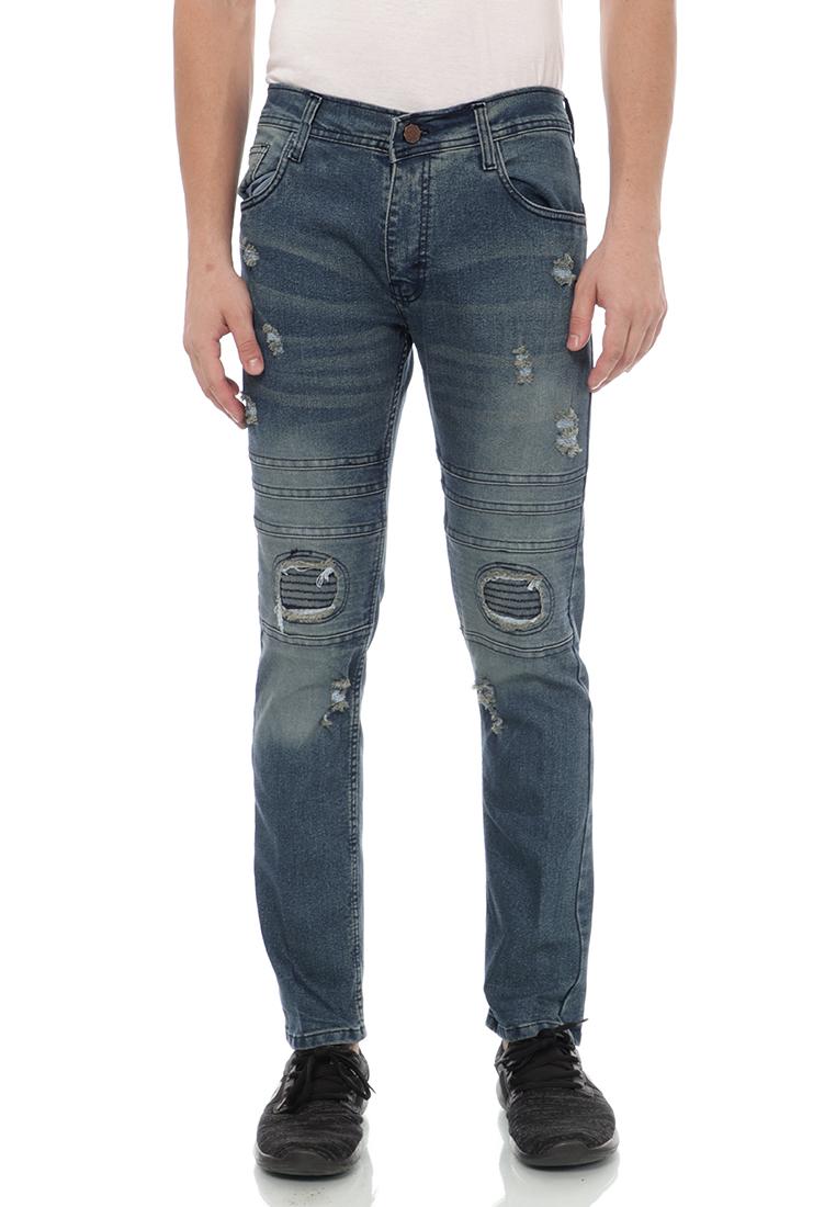 Celana Panjang Jeans Sobek 001 Pria Emoline