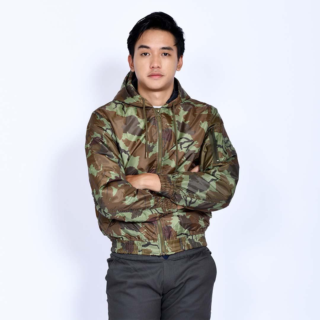 Bomber Loreng Coklat Muda 4